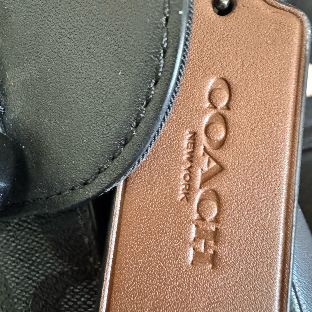 Coach Black and Red Backpack with Signature Style - Picture 3 of 13